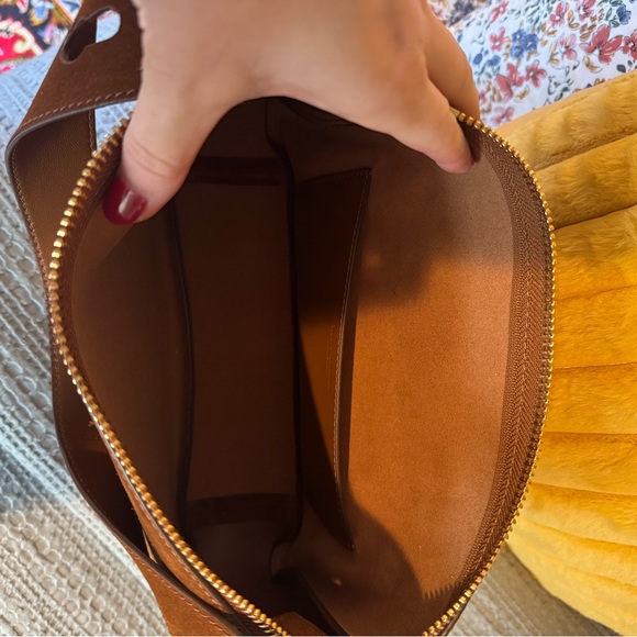 Tory Burch Romy Shoulder Bag Caramel Suede - Picture 7 of 7